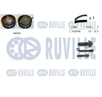 ozubení,sada rozvodového řemene RUVILLE 550225