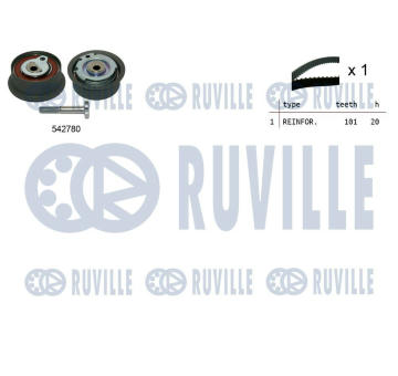 ozubení,sada rozvodového řemene RUVILLE 550493
