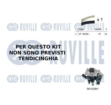 Vodní pumpa + sada ozubeného řemene RUVILLE 55B0032