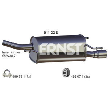 Zadní tlumič výfuku ERNST 011228