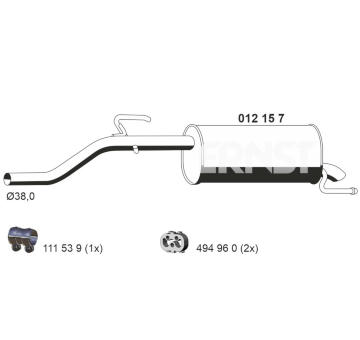 Zadni tlumic vyfuku ERNST 012157