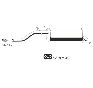 Zadní tlumič výfuku ERNST 012164