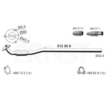 Výfuková trubka ERNST 012508