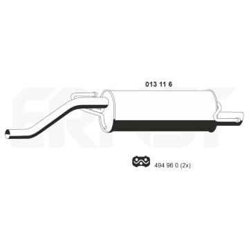 Zadni tlumic vyfuku ERNST 013116