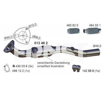 Výfuková trubka ERNST 013482