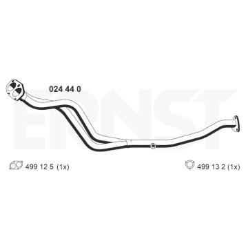Výfuková trubka ERNST 024440