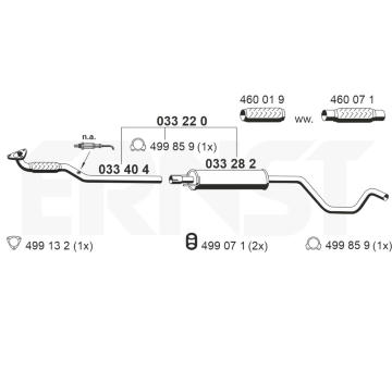 Střední tlumič výfuku ERNST 033220