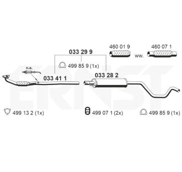 Střední tlumič výfuku ERNST 033299