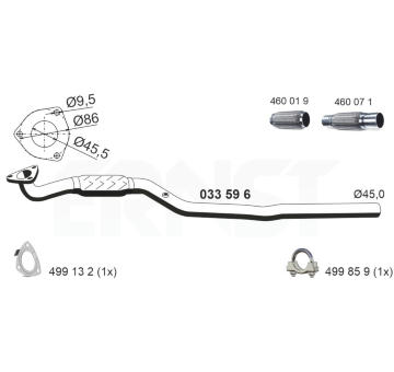Výfuková trubka ERNST 033596