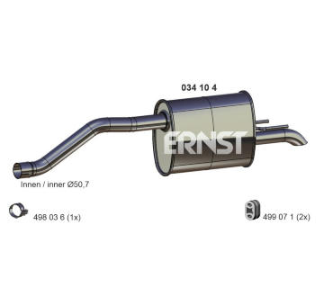 Zadní tlumič výfuku ERNST 034104