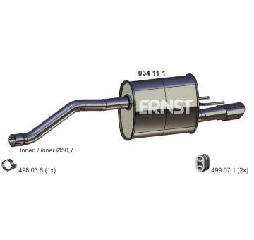 Zadni tlumic vyfuku ERNST 034111