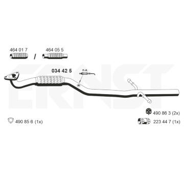 Výfuková trubka ERNST 034425