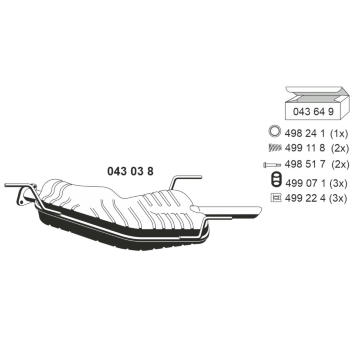 Zadní tlumič výfuku ERNST 043038