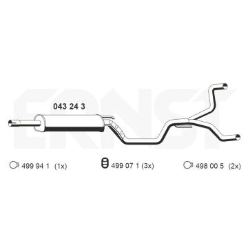 Střední tlumič výfuku ERNST 043243
