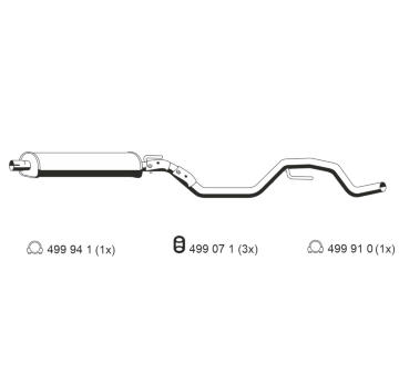 Střední tlumič výfuku ERNST 043274