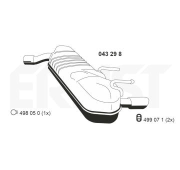 Zadní tlumič výfuku ERNST 043298