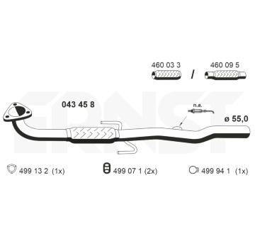 Výfuková trubka ERNST 043458