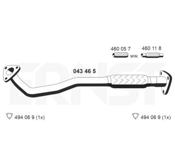 Výfuková trubka ERNST 043465
