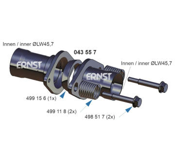 Opravná sada, výfukové potrubí ERNST 043557
