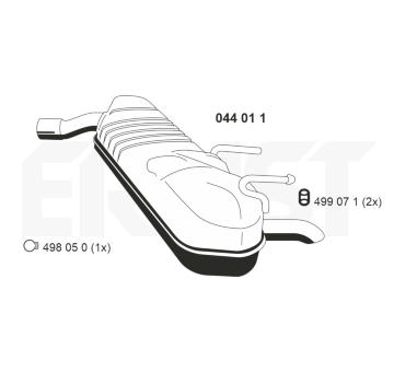 Zadni tlumic vyfuku ERNST 044011