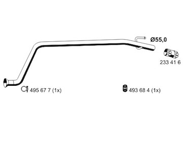 Výfuková trubka ERNST 048422