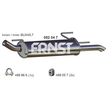 Zadní tlumič výfuku ERNST 052047