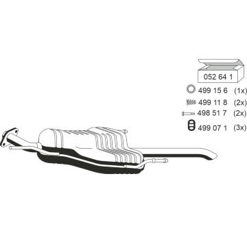 Zadní tlumič výfuku ERNST 052191