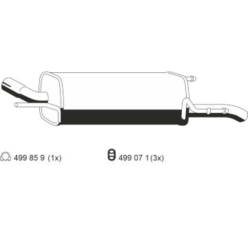 Zadní tlumič výfuku ERNST 052276