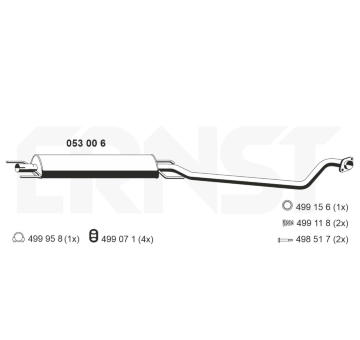Střední tlumič výfuku ERNST 053006