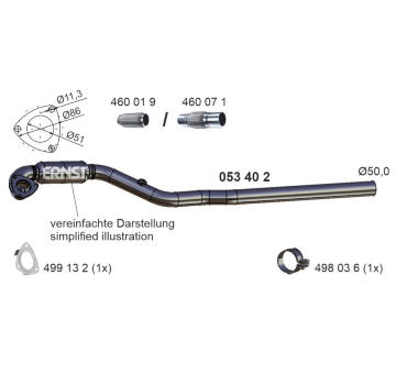 Výfuková trubka ERNST 053402