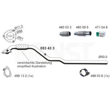 Výfuková trubka ERNST 053433