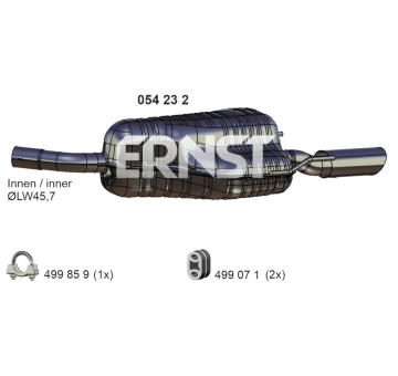 Zadní tlumič výfuku ERNST 054232