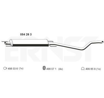 Střední tlumič výfuku ERNST 054263