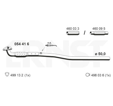 Výfuková trubka ERNST 054416