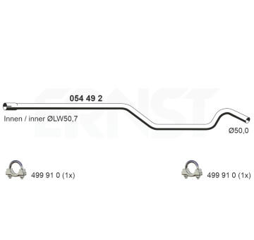 Výfuková trubka ERNST 054492