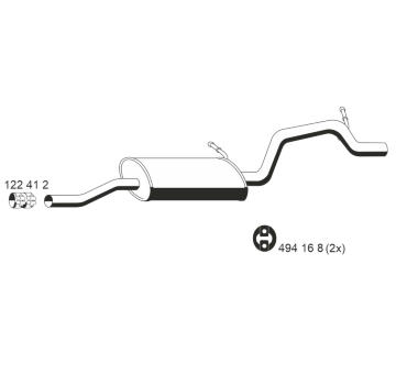 Zadni tlumic vyfuku ERNST 055185