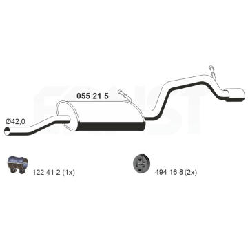 Zadní tlumič výfuku ERNST 055215