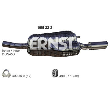 Zadní tlumič výfuku ERNST 055222