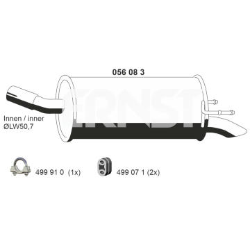 Zadni tlumic vyfuku ERNST 056083