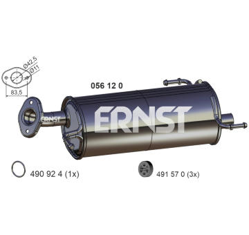 Zadni tlumic vyfuku ERNST 056120
