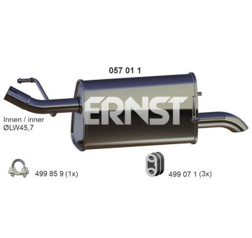 Zadní tlumič výfuku ERNST 057011