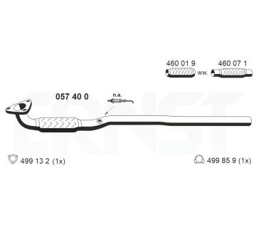 Výfuková trubka ERNST 057400