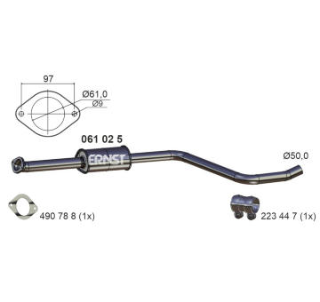 Střední tlumič výfuku ERNST 061025