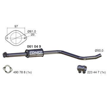 Střední tlumič výfuku ERNST 061049