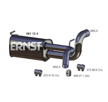 Zadní tlumič výfuku ERNST 061124