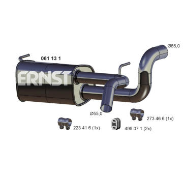 Zadní tlumič výfuku ERNST 061131