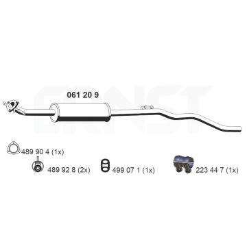 Střední tlumič výfuku ERNST 061209