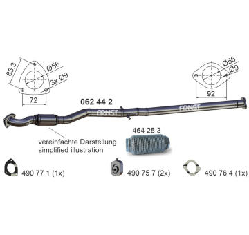 Výfuková trubka ERNST 062442