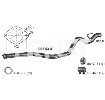 Výfuková trubka ERNST 062534