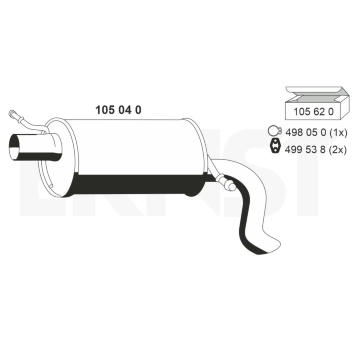 Zadni tlumic vyfuku ERNST 105040